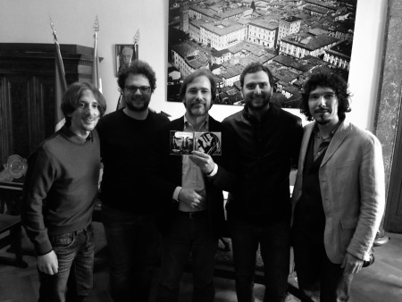 Motus Trio con il Sindaco di Rieti ed il direttore editoriale della Emme Record Label